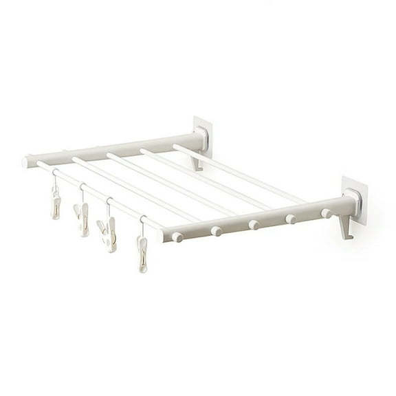 CHUNYAN Wall Mounted Collapsible Laundry Clothes Drying Rack Hidden Simple Clothes Drying Rack