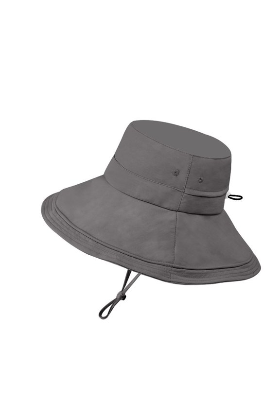 Women's large-brimmed sun hat Sun protection hat Fisherman's hat Sun hat Waterproof and breathable with ponytail hole