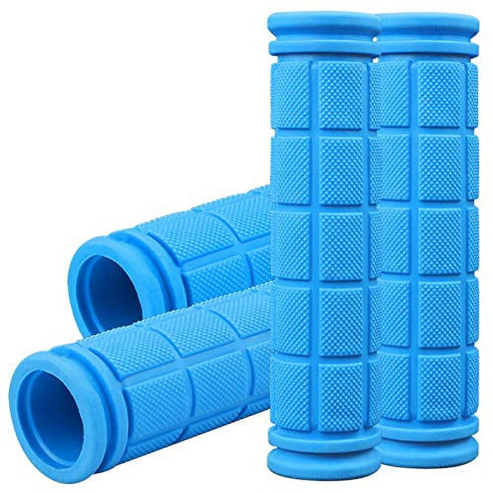 CHUNZEXI 4Pcs Bike Handlebar Grips Kids Rubber Non Slip Mountain Beach Cruiser Bicycle Grips Light Blue Walmart