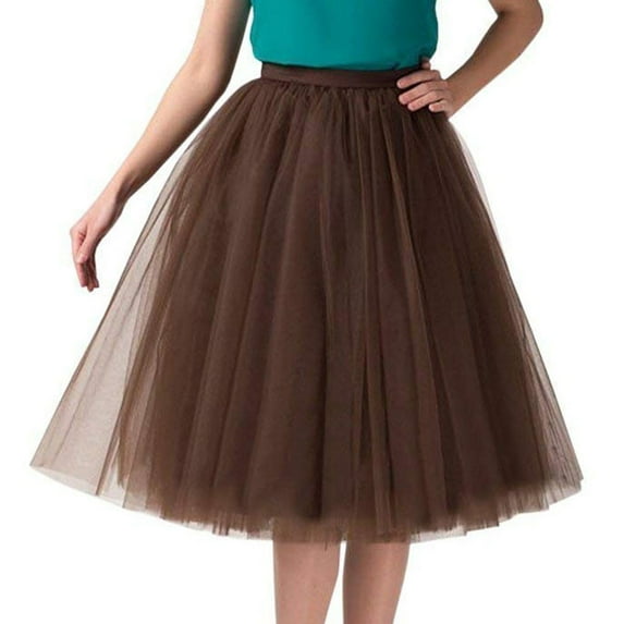 CHUOU Adult A-line Tulle Skirt Bridesmaid Petticoat Tutu for Women