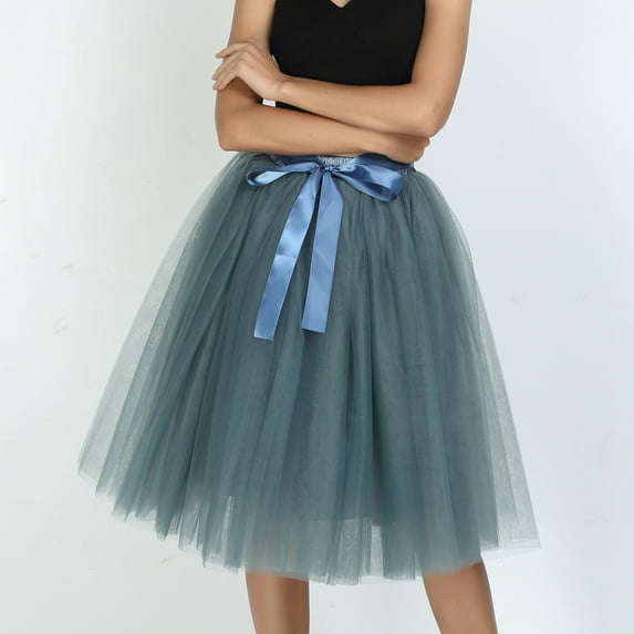 CHUOU Adult A-line Tulle Skirt Bridesmaid Petticoat Tutu for Women