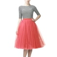thumbnail image 1 of CHUOU Adult A-line Tulle Skirt Bridesmaid Petticoat Tutu for Women, 1 of 3
