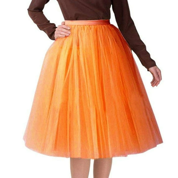 CHUOU Adult A-line Tulle Skirt Bridesmaid Petticoat Tutu for Women