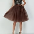 thumbnail image 1 of CHUOU Adult A-line Tulle Skirt Bridesmaid Petticoat Tutu for Women, 1 of 5