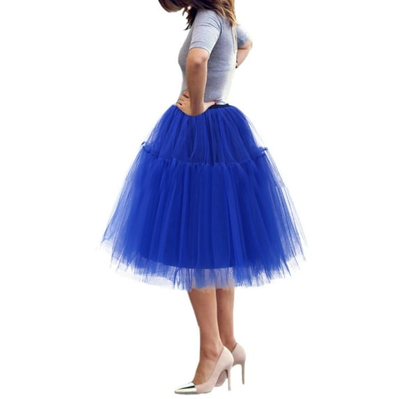 CHUOU Adult A-line Tulle Skirt Bridesmaid Petticoat Tutu for Women