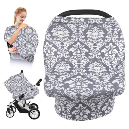 CHUOU Baby Car Seat Canopy Covers Nursing Cover Breastfeeding Scarf Stroller Cover Carseat Canopy For Baby Girls Boys