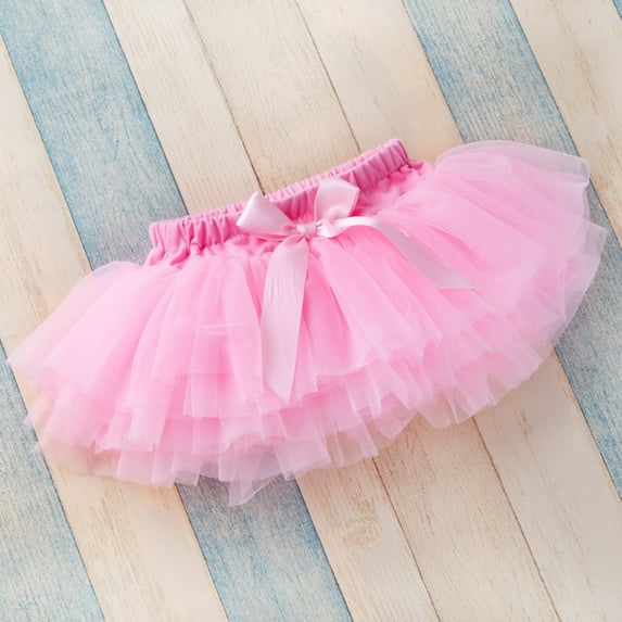 CHUOU Baby Girls Soft Fluffy Tutu Skirt Shorts Solid Bowknot Party Carnival Mesh Tulle Tutu Skirt