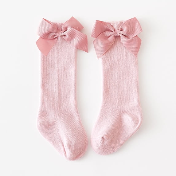 CHUOU Baby Kids Socks Stockings Girls Toddler Length Mid-Calf Knee-High Solid Sock Princess Baby Care