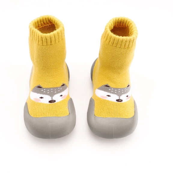 CHUOU Casual Socks Toddler Baby Soft First Indoor Cartoon Elastic Shoes Walkers Baby Shoes