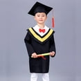thumbnail image 1 of CHUOU Child Kids Boys Girls Preschool Kindergarten Graduation Gown With Bowknot Cap Set With Tassel,2 Years-3 Years, 1 of 5