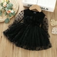 thumbnail image 1 of CHUOU Children Kids Toddler Baby Girls Long Sleeve Solid Polka Dot Tulle Dress Princess Dress Outfits Clothes, 1 of 5