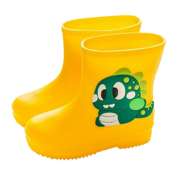 CHUOU Classic Children Rainboots Rubber Children Water Shoes Rain Boots Kids Baby Cartoon Shoes