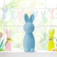 thumbnail image 1 of CHUOU Easter Flocked Bunny Decor, Blue, 7.48 Inch, 2PCS,the Fun Way For You To Celebrate Easter, 1 of 5