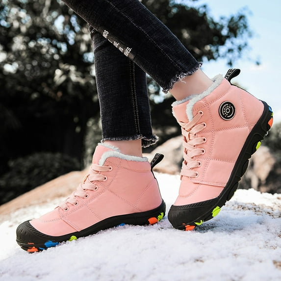 CHUOU Fashion Autumn Children Boys Girls Sporsts Shoes Cotton Shoes Snow Boots Warm Thick Comfortable Lace Up