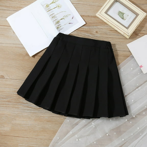 CHUOU Girls Summer Fashion Waist Tennis Pleated Slim Skirt Casual Mini Waist Skirt Fashion High Skirt,2 Years-4 Years