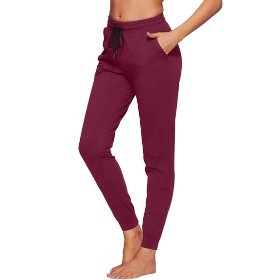 CHUOU Joggers for Women Cotton Sports Trousers Running Trousers High Waist Casual Trousers Slim Fit Sweatpants Drawstring Jogger with Pockets