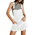 thumbnail image 1 of CHUOU Jumpsuit for Women Shorts Casual Stretch Adjustable Denim Bib Overalls Jeans Short Pants Jumpsuits Workout Romper, 1 of 5