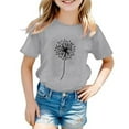thumbnail image 1 of CHUOU Kids Boys Girls Casual Dandelion Print Crew Neck Short Sleeve TShirt Top,9 Years-10 Years, 1 of 4