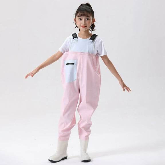 CHUOU Kids Chest Waders Youth Fishing Waders For Toddler Children Water Proof Hunt & Fishing Waders With Boots For 14-15 Years