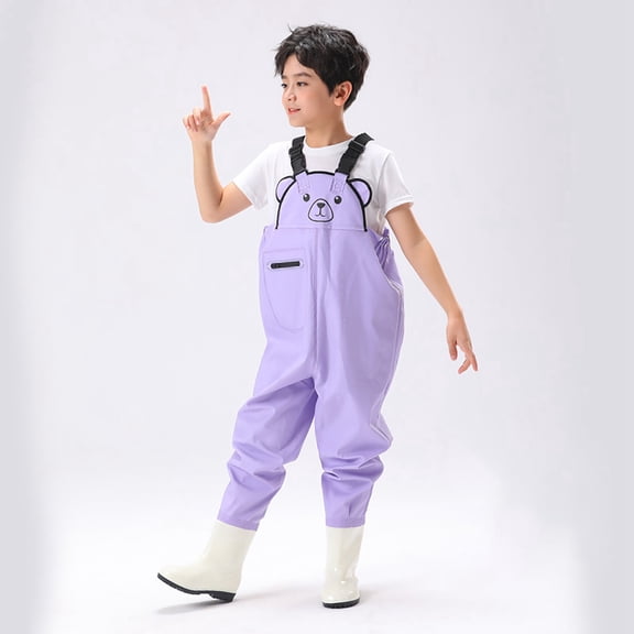 CHUOU Kids Chest Waders Youth Fishing Waders For Toddler Children Water Proof Hunt & Fishing Waders With Boots