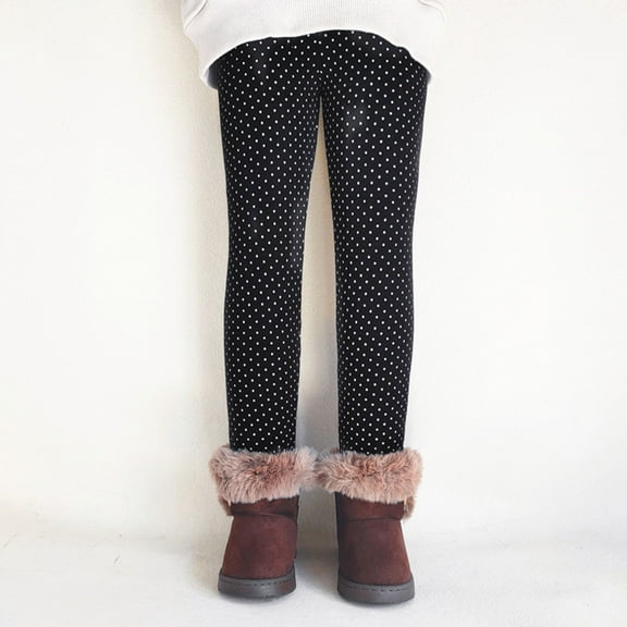 CHUOU Kids Girls' Lined Leggings Winter Cotton Thick Stretchy Pants Warm Winter Pants