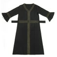 thumbnail image 1 of CHUOU Kids Girls Long Sleeve Kaftan Maxi Prayer Clothes Muslim Dresses Abaya For 3-4 Years, 1 of 1