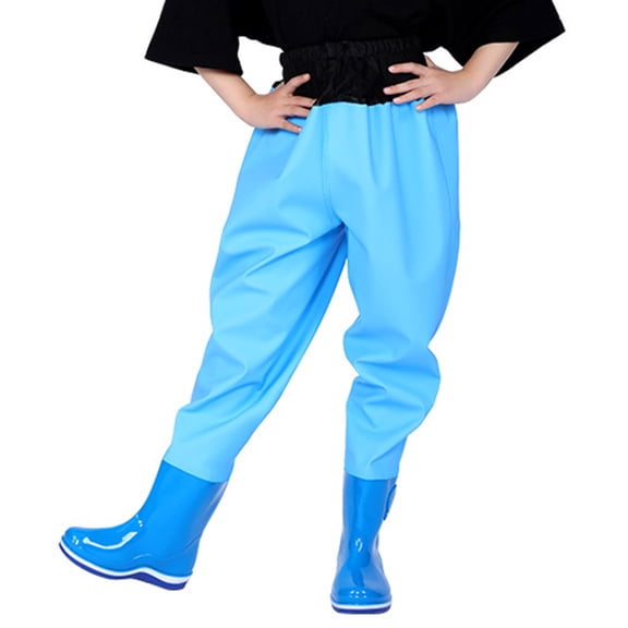 CHUOU Kids Waders Rain Pants Youth Fishing Waders For Toddler Children Water Proof Hunting Waders With Rain Boots