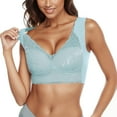 thumbnail image 1 of CHUOU Lace Bra Plus Size Bra Women Underwear Bralette Crop Top Female Bra Large Top Female Push Up Brassiere Laced Bra, 1 of 5