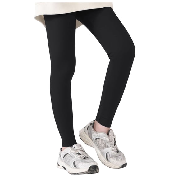 CHUOU Little Girl Leggings Solid Colors Dance Running Yoga Pants Workout Dance Tights,2T-12T