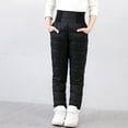 thumbnail image 1 of CHUOU Little Girls Boys Solid Snow Pants Thick Winter Warm Kids Pants Girl Activewear Clothes Snow Wear Outfits, 1 of 1
