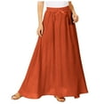 thumbnail image 1 of CHUOU Maxi Skirts For Women Reg & Plus Size Women's Long Skirts Flowy Summer Skirt Aline Elastic High Waisted Trendy, 1 of 5