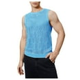 thumbnail image 1 of CHUOU Men's Knitted Hollowed Out Vest Crew Neck Sleeveless, 1 of 5