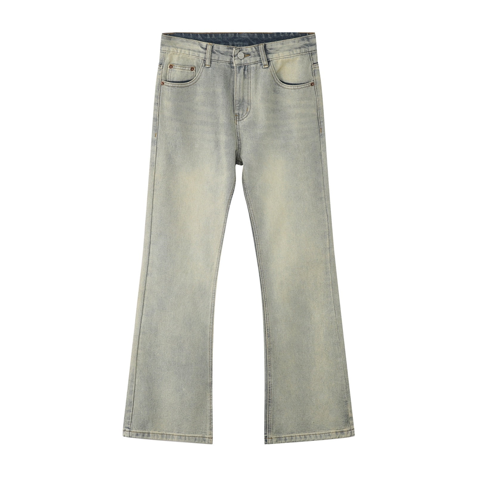 CHUOU Men's Slim Fit Flared Jeans Comfort Denim Pants 60s 70s Retro ...