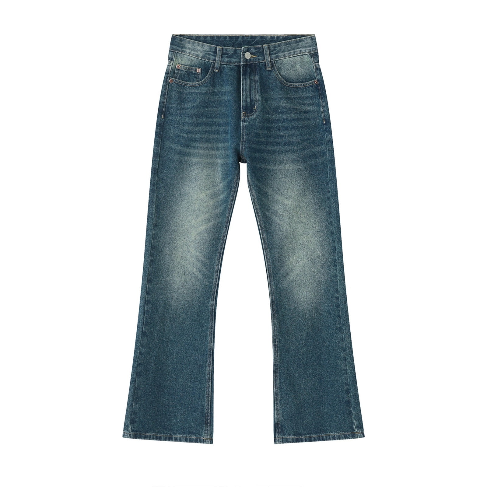 CHUOU Men's Slim Fit Flared Jeans Comfort Denim Pants 60s 70s Retro ...