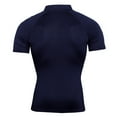 thumbnail image 1 of CHUOU Men's Solid Color Zipper Fitness Short Sleeve Sport Tight T Shirt, 1 of 3