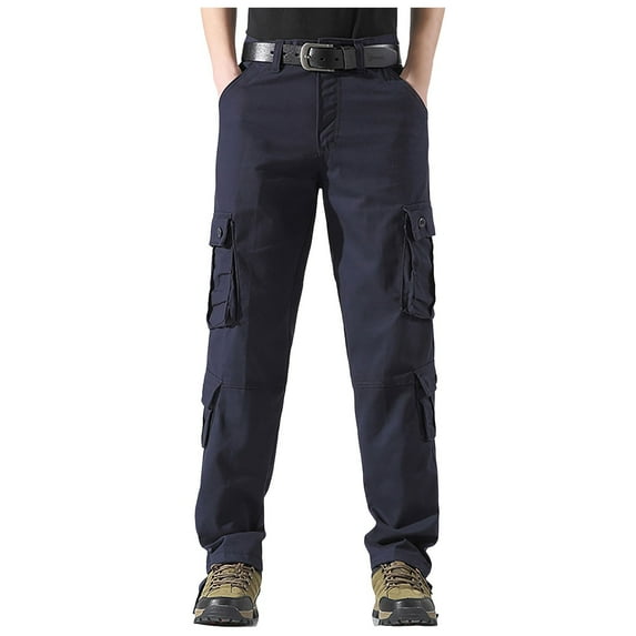 CHUOU Men's Straight Leg Outdoor Casual Trousers With Multiple Pockets And Loose Work Pants