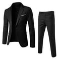 thumbnail image 1 of CHUOU Men’s Suit Slim 2 Piece Suit Business Wedding Party Jacket Vest & Pants Coat, 1 of 3