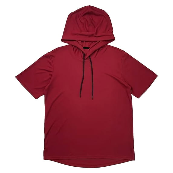 CHUOU Men's Summer Thin Short Sleeve Hoodie Light Sweatshirt Hooded Pullover Trendy Casual Fashion T Shirt