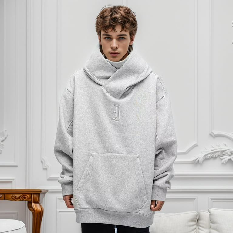 CHUOU Men s Turtleneck Functional Hiphop Design Hoodie Walmart