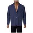thumbnail image 1 of CHUOU Mens Fashion Leisure Light And Solid Color Pockets Lapels Buttons Suits Jackets And Tops, 1 of 5
