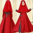 thumbnail image 1 of CHUOU Muslim Baby Girls' Ramadan Abaya With Hijab Full Length Robe Burka Maxi Little Kid Toddler Baby Girl Dresses For 3-4 Years, 1 of 1