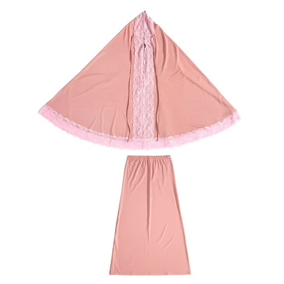 CHUOU Muslim Dress for Girls, Long Sleeve One-Piece Islamic Prayer Dress For 10-11 Years