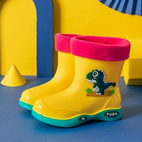 CHUOU New Kids Girls Cartoon Children's Rain Boots Non Children Water Shoes Classic Children Rainboots Non