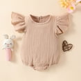 thumbnail image 1 of CHUOU Newborn Baby Rompers Girls Jumpsuits Infant Ruffles Bodysuits Outfits Romper For 0-3 Months, 1 of 1