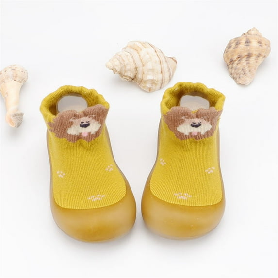 CHUOU Shoes Toddler Indoor Walkers Baby Cute Animals First Casual Socks Elastic Baby Shoes