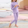 thumbnail image 1 of CHUOU Toddler Kids Boy Girl Clothes Unisex Solid Long Sleeve Warm Pullover Pjamas Sleepwear Tops Pants Set Outfits, 1 of 1
