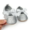 thumbnail image 1 of CHUOU Toddler Kids Girls Soild Colour Bowknot Princress Shoes Soft Sole The Floor Barefoot Non First Walkers Prewalker Shoes, 1 of 5