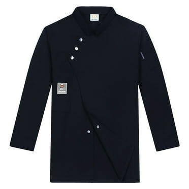 CHUOU Unisex Men's Long Sleeve Chef Coat Jacket Women Kitchen Restaurant Cooking Work Chef Uniformss Shirt Tops