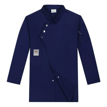 CHUOU Unisex Men's Long Sleeve Chef Coat Jacket Women Kitchen Restaurant Cooking Work Chef Uniformss Shirt Tops