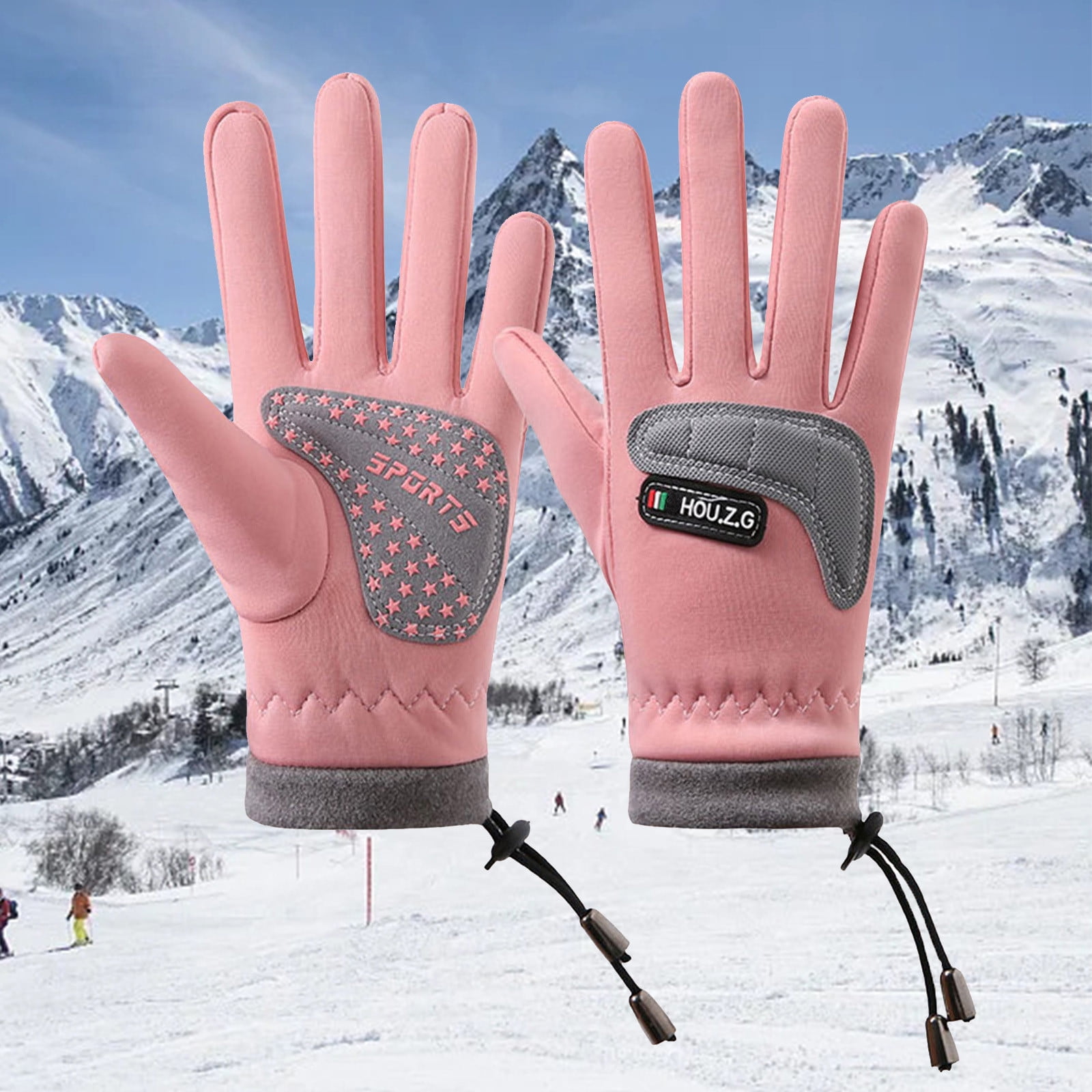 CHUOU Winter Gloves Toddler Kids Boys Girls Soft Warm Wool Lined Gloves